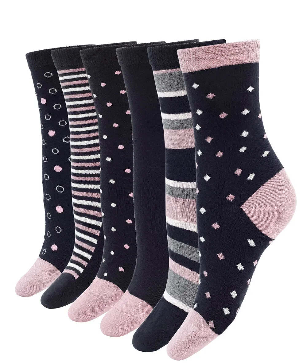 6 PACK BAMBOO SOCKS BLACK