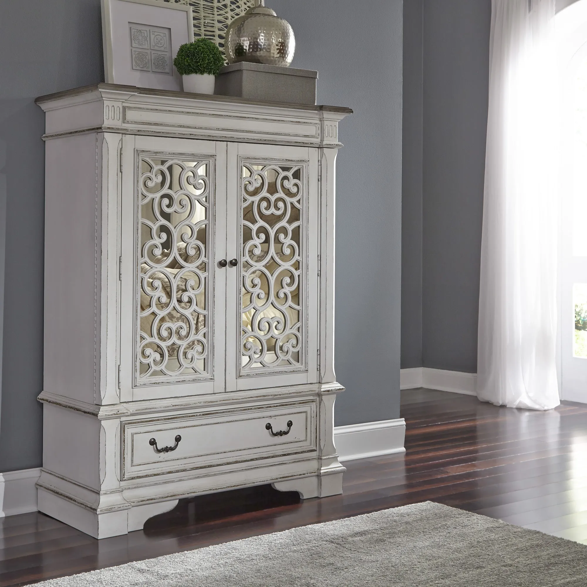 Abbey Park 520-BR42 Mirrored Door Chest