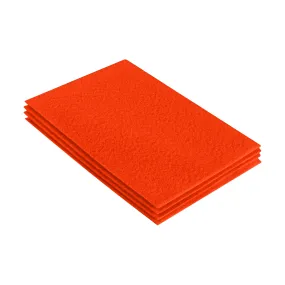 Acrylic Felt 9"X12" Sheet Packs | Neon Orange