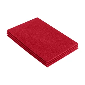 Acrylic Felt 9"X12" Sheet Packs | Red