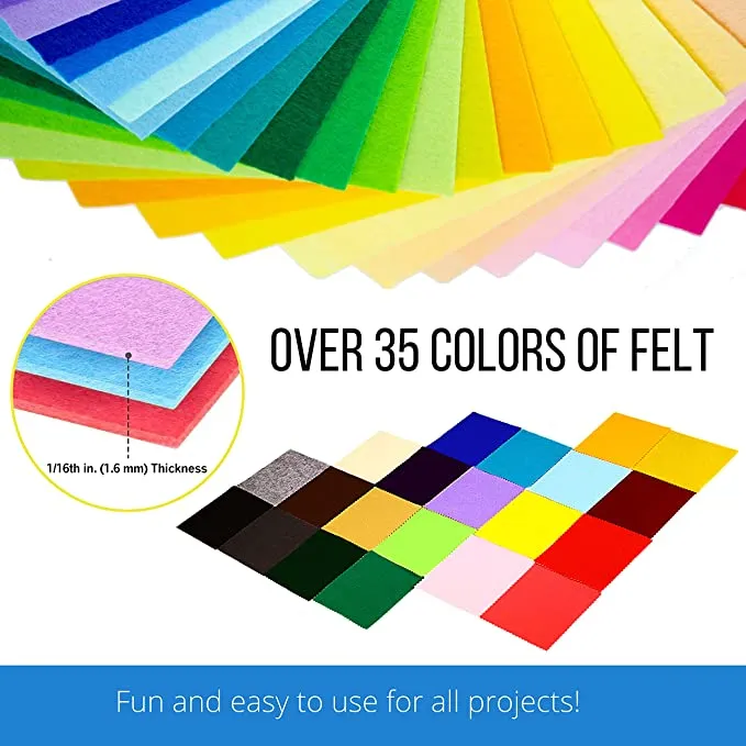 Acrylic Felt Craft Sheet Packs | Charcoal 456