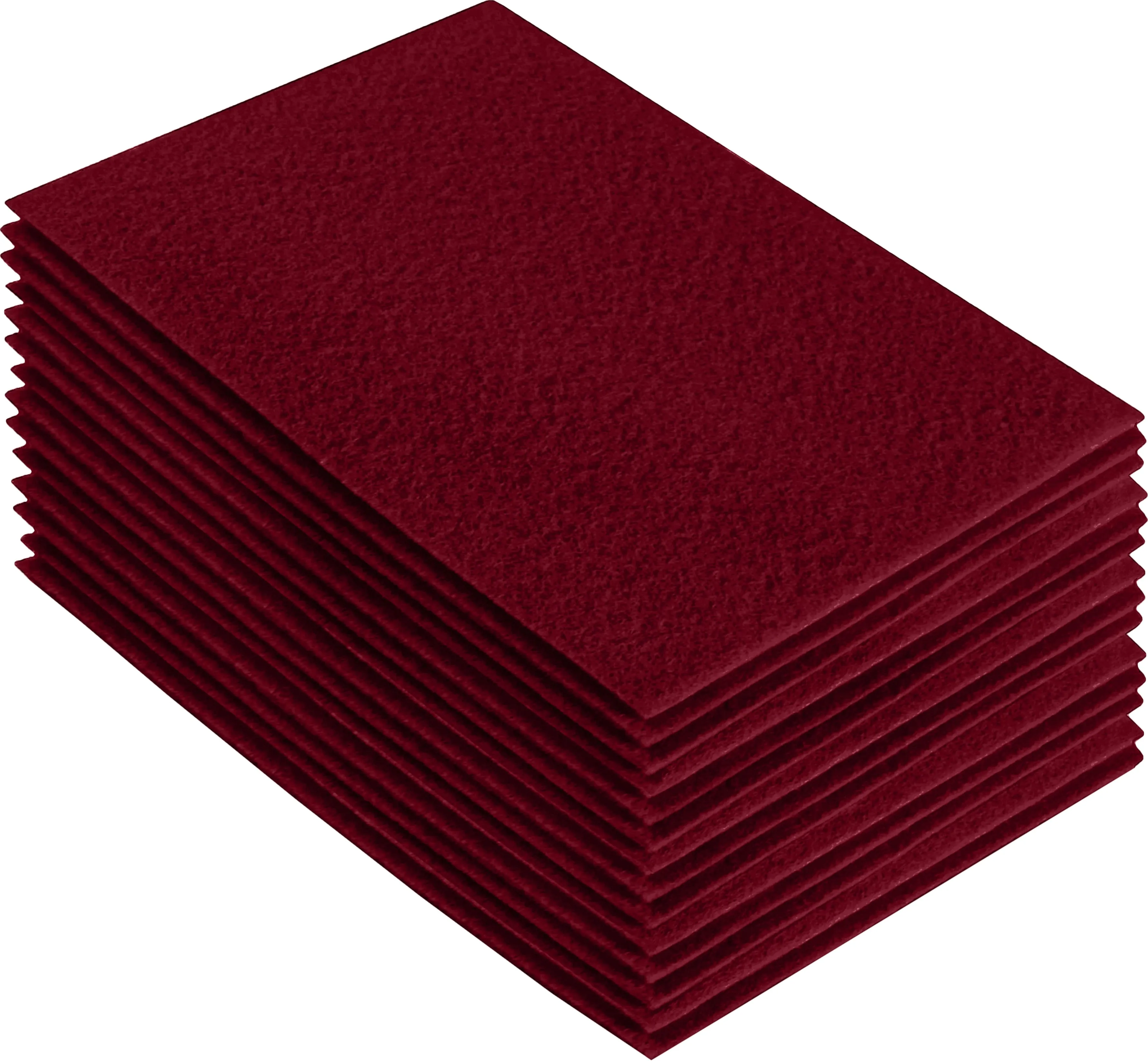 Acrylic Felt Craft Sheet Packs | Dark Red A25