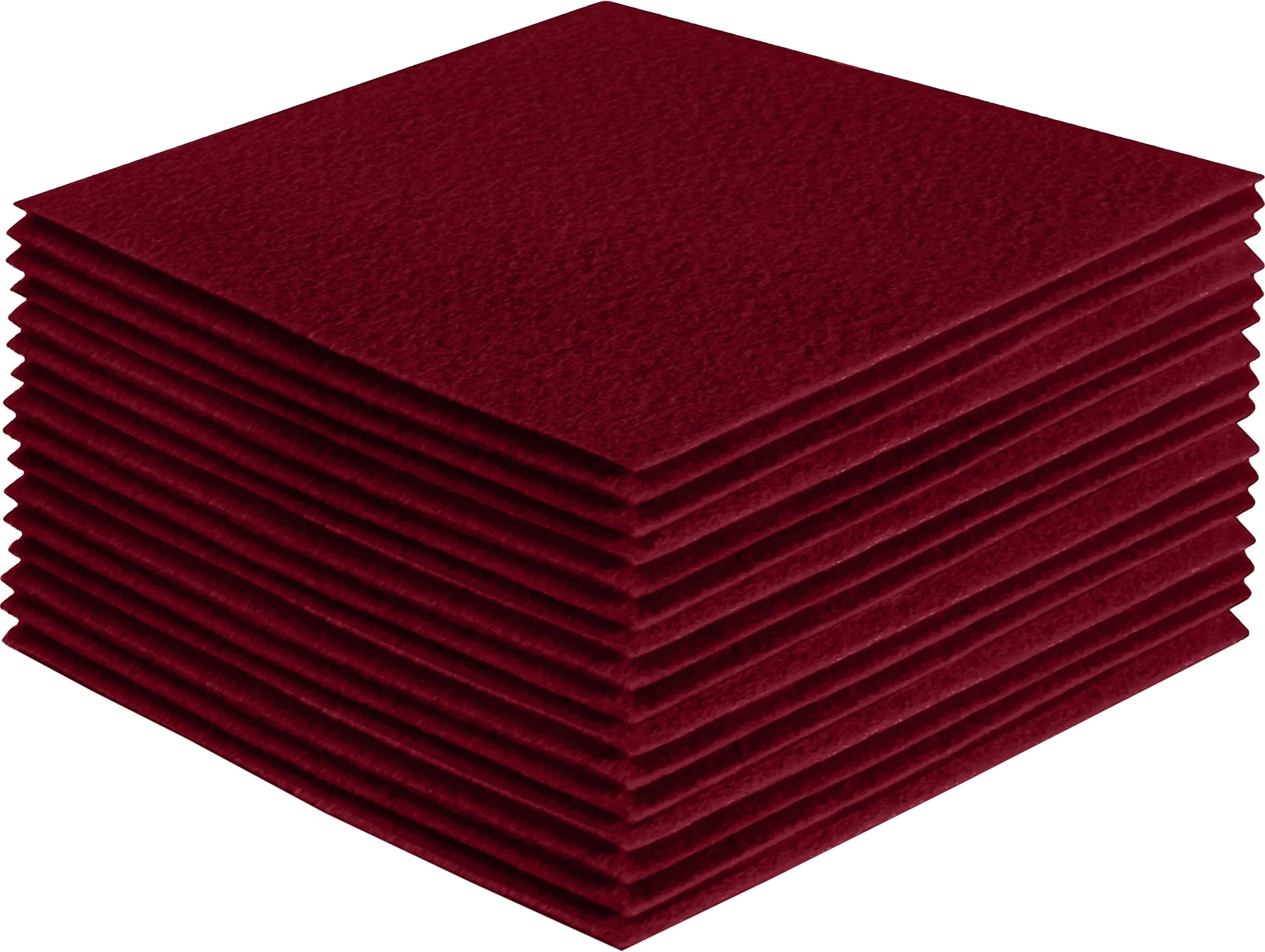 Acrylic Felt Craft Sheet Packs | Dark Red A25