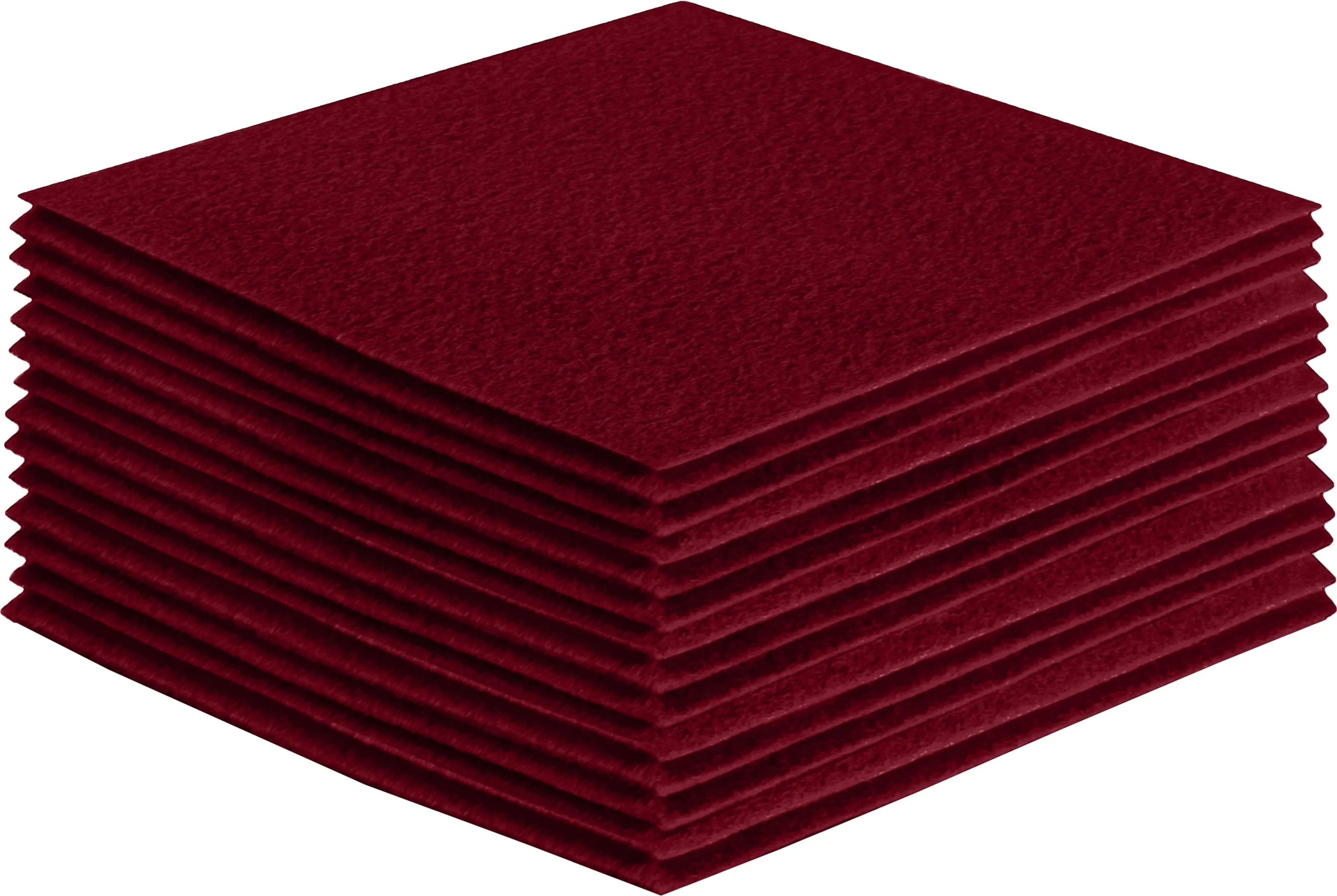 Acrylic Felt Craft Sheet Packs | Dark Red A25