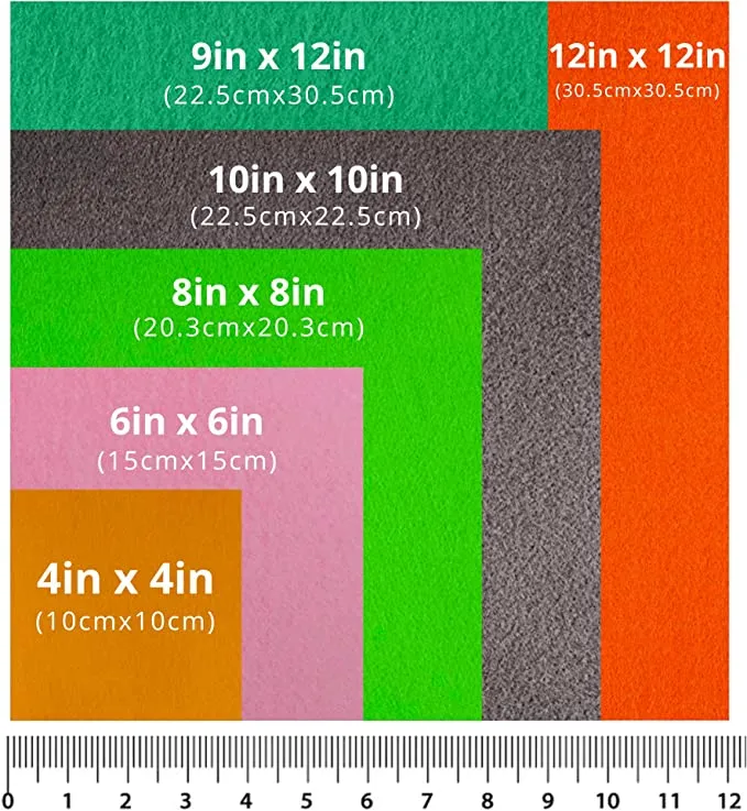 Acrylic Felt Craft Sheet Packs | Neon Orange A22