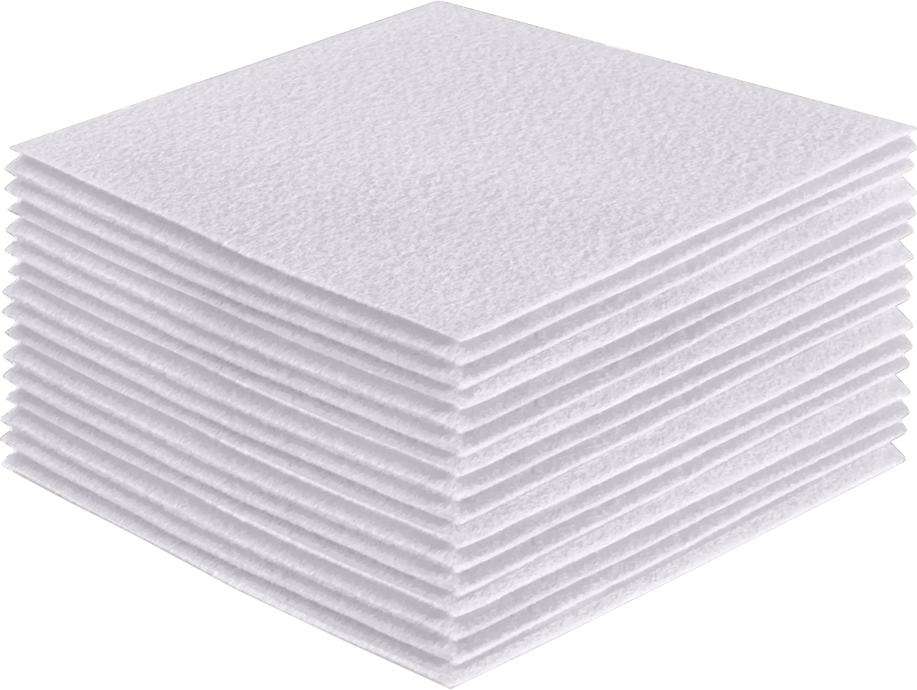 Acrylic Felt Craft Sheet Packs | White