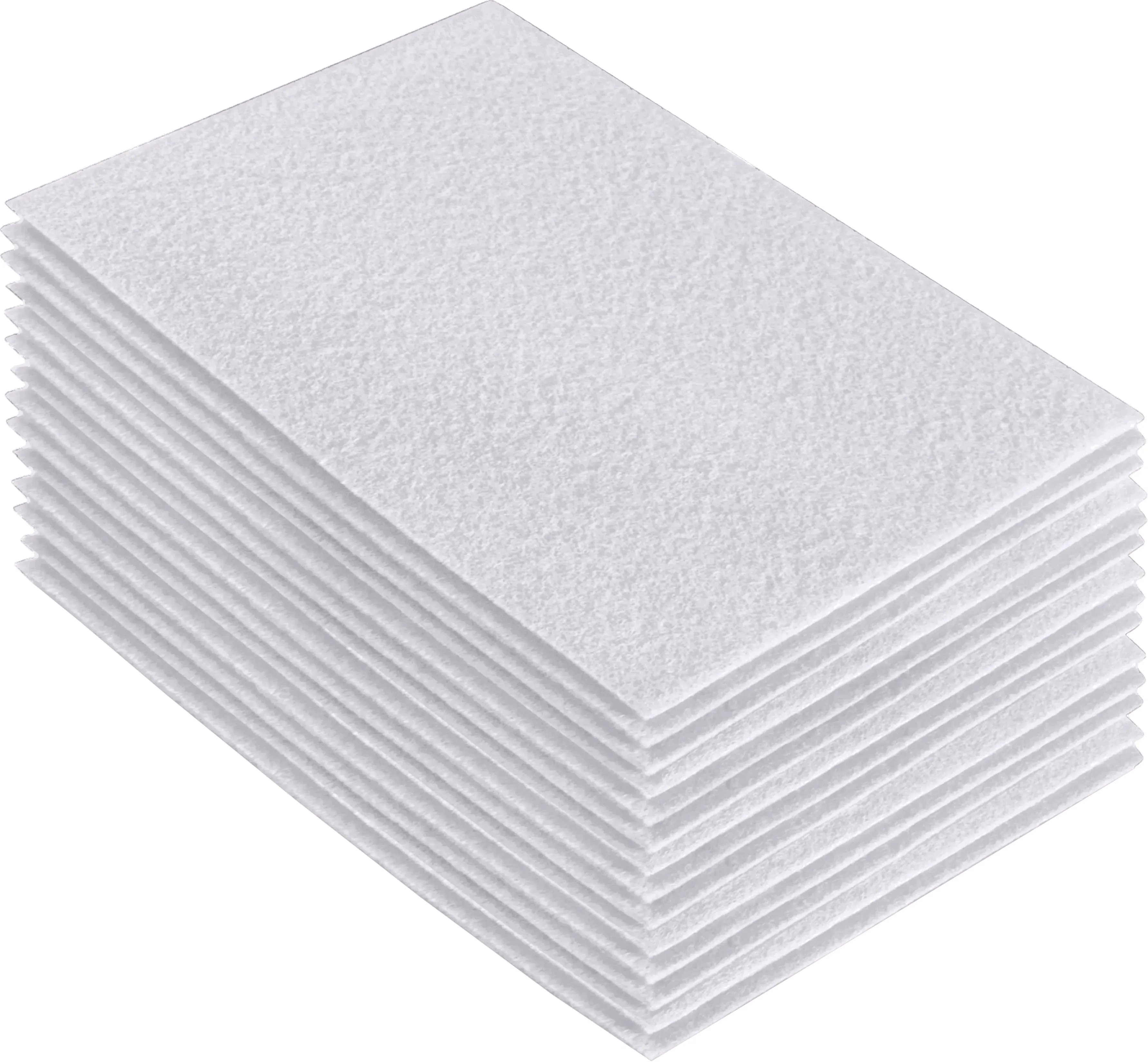 Acrylic Felt Craft Sheet Packs | White