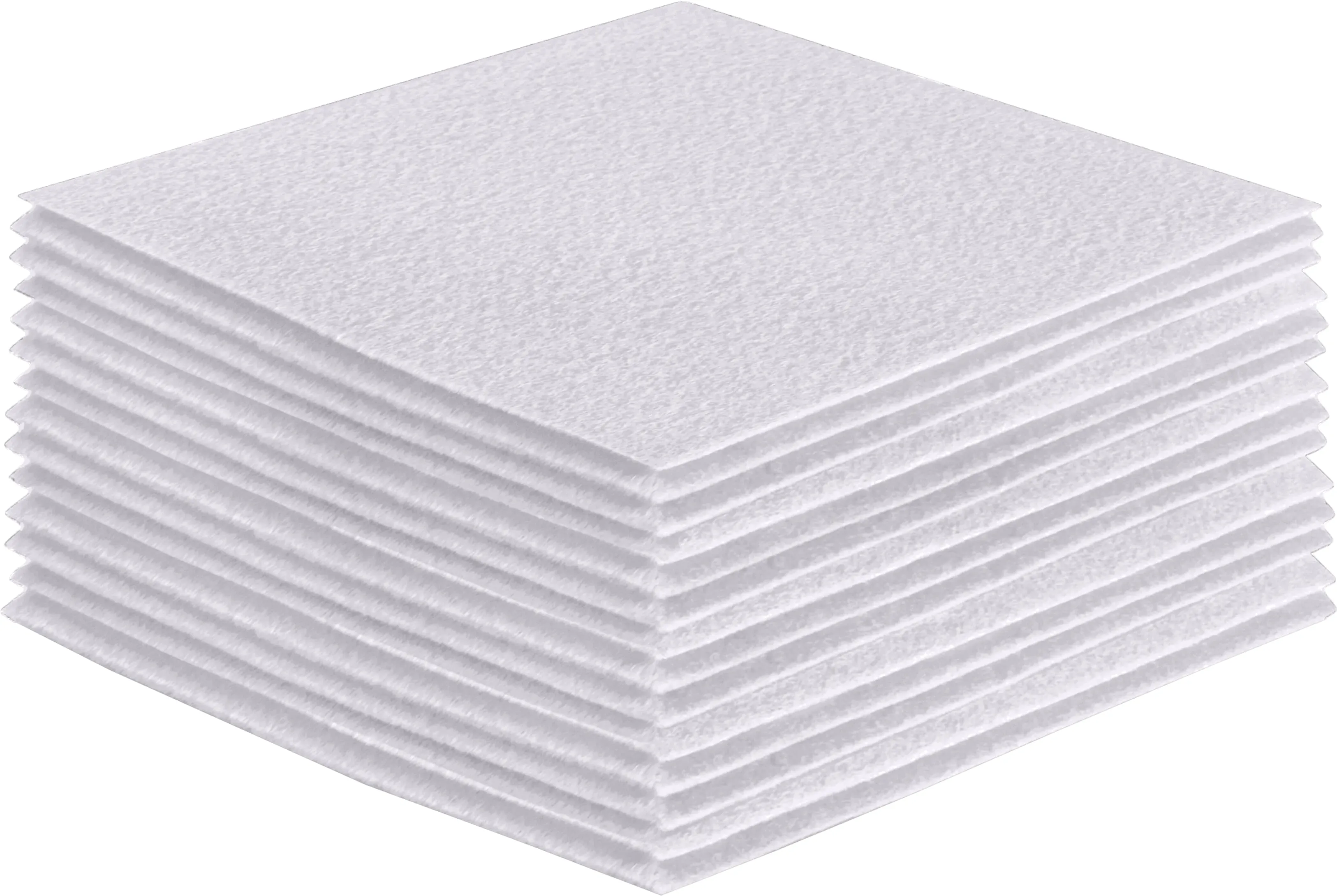 Acrylic Felt Craft Sheet Packs | White