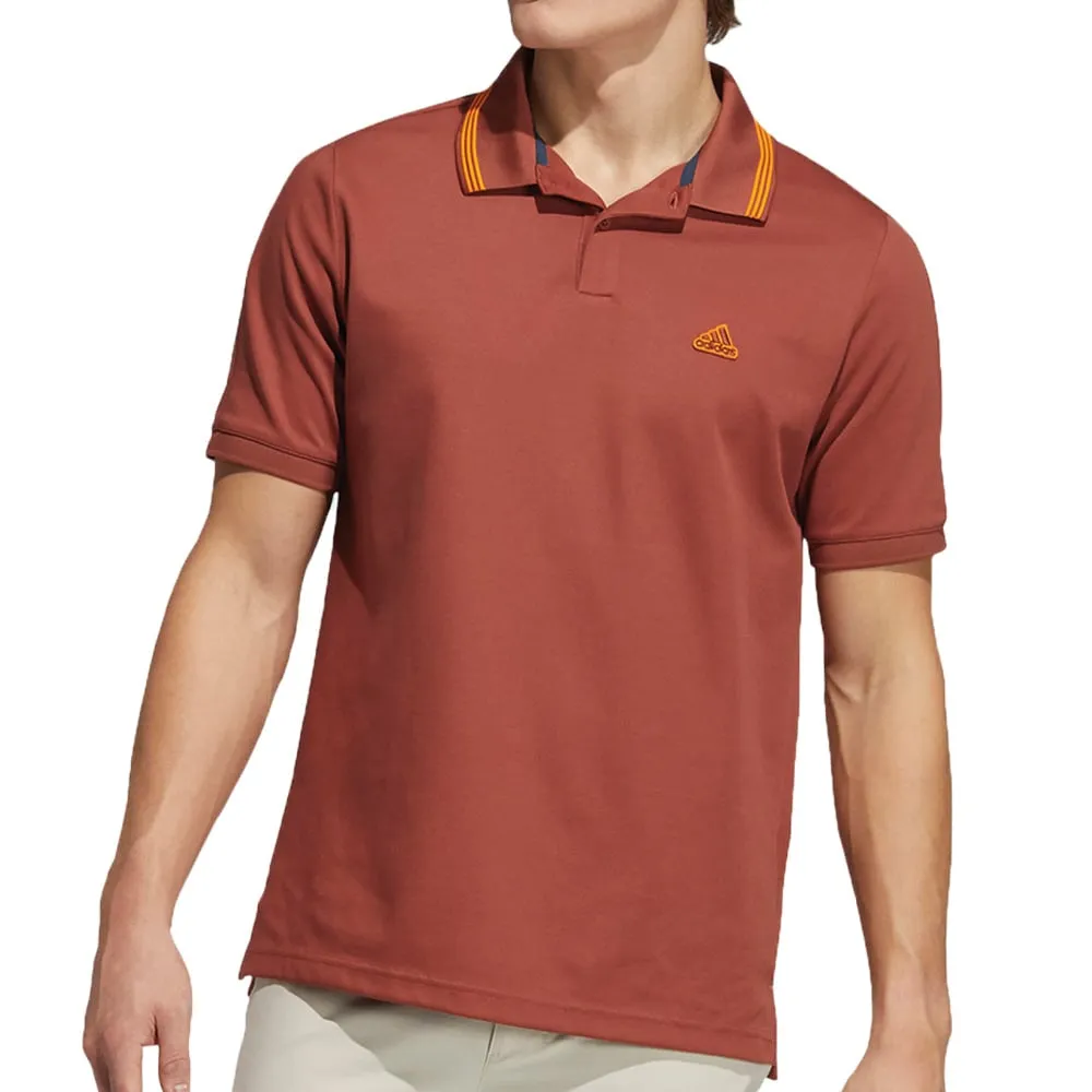 adidas Go-To Primegreen Pique Polo Shirt - Wild Sepia/Crew Orange