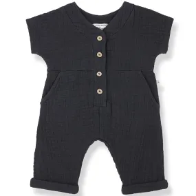 Adriano Short Sleeve Overall in Anthracite by 1  in the Family