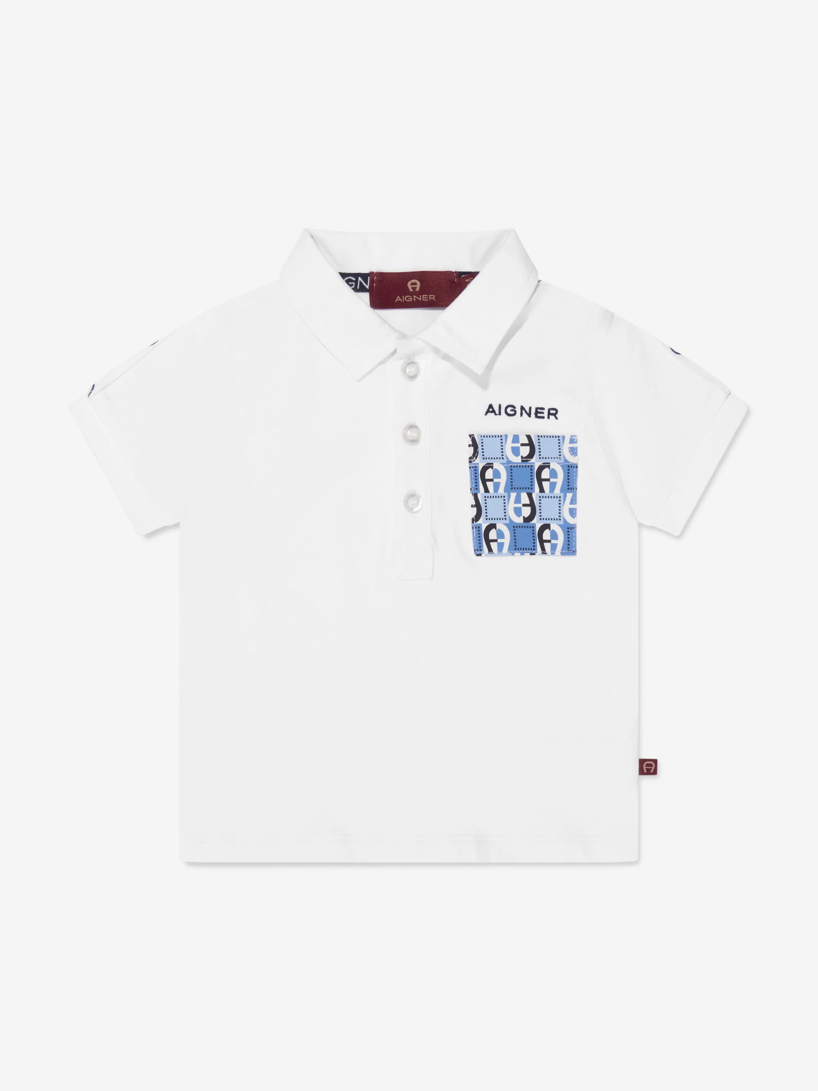 Aigner Baby Boys Logo Polo Shirt in White