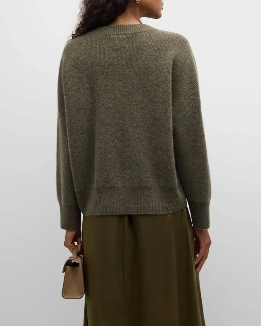 Alfie Cashmere Crewneck Sweater in Loden