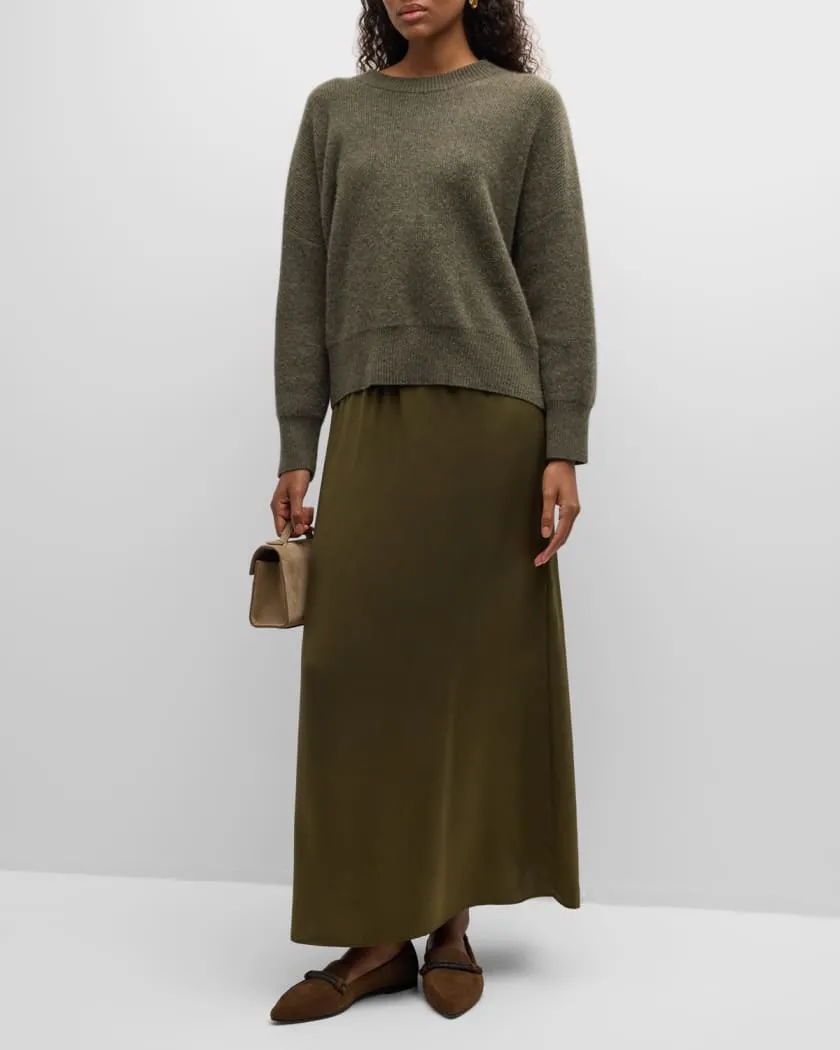 Alfie Cashmere Crewneck Sweater in Loden