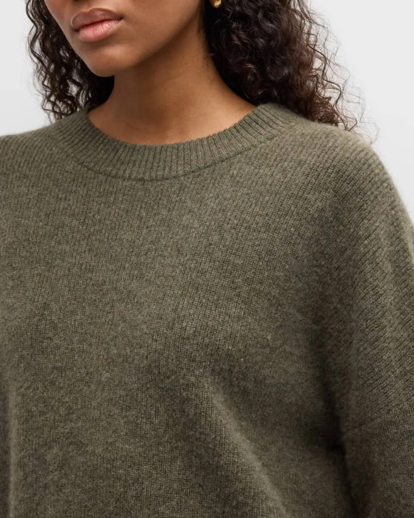 Alfie Cashmere Crewneck Sweater in Loden