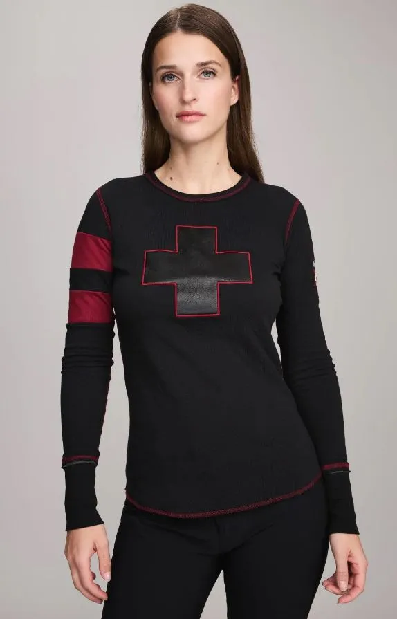 Alp N Rock Helvetica Crew - Black/Deep Red