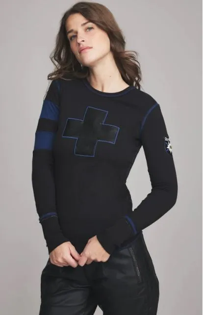 Alp N Rock Helvetica Crew - Black/Estate Blue