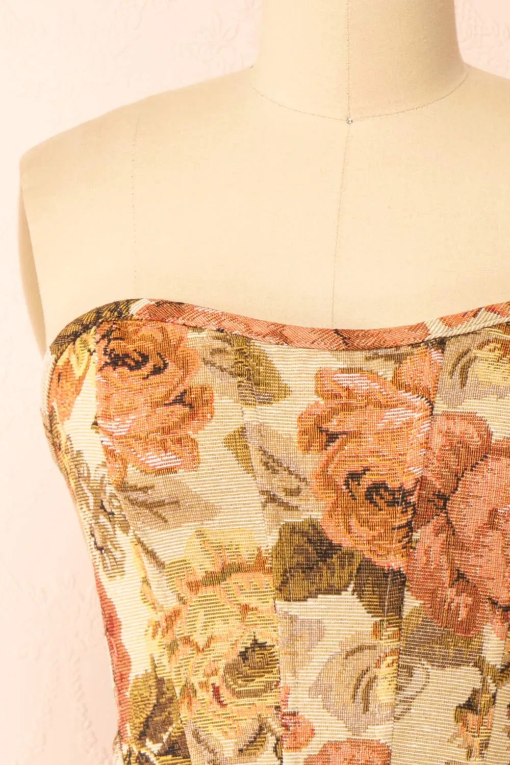 Amberly | Jacquard Bustier Corset Top