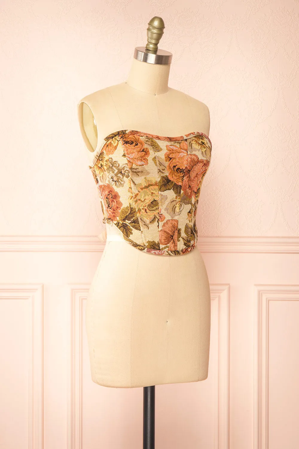 Amberly | Jacquard Bustier Corset Top