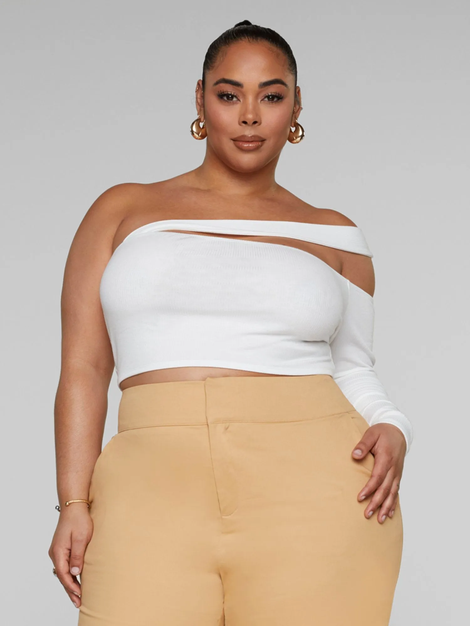 Ari Asymmetrical Neckline Knit Top - Gabi Fresh x FTF