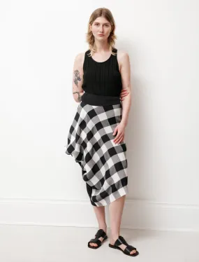 Asymmetric Gingham Skirt