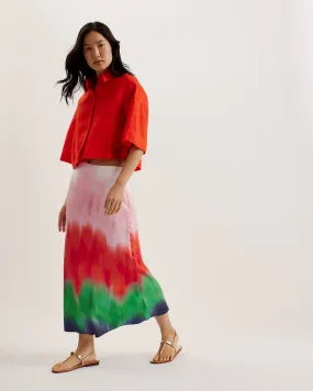 Atsuii Ombre Midi Skirt Multicol