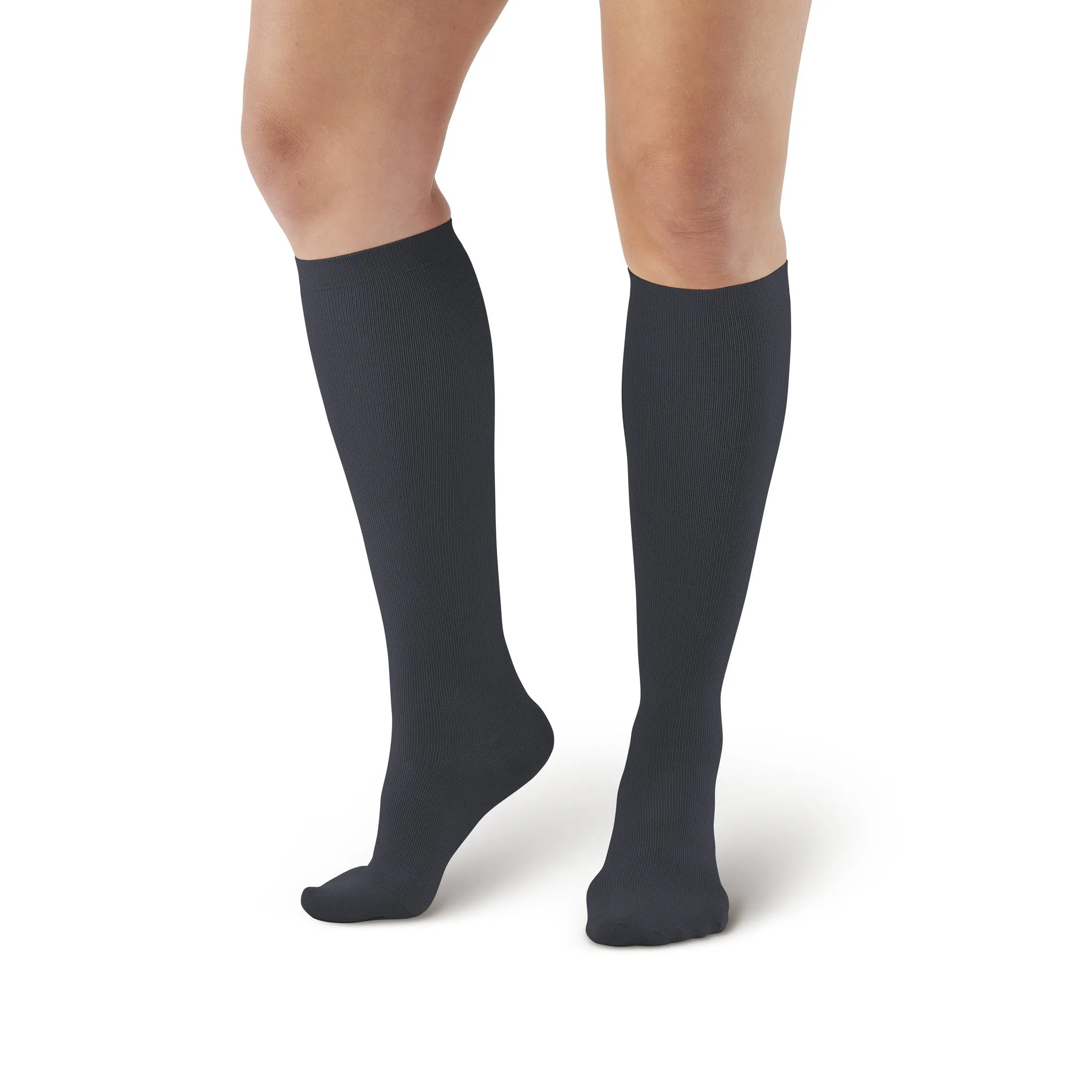 AW Style 167 Women's Travel Knee High Socks - 15-20 mmHg