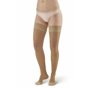 AW Style 48 Sheer Support Open Toe Thigh Highs w/Top Band - 20-30 mmHg