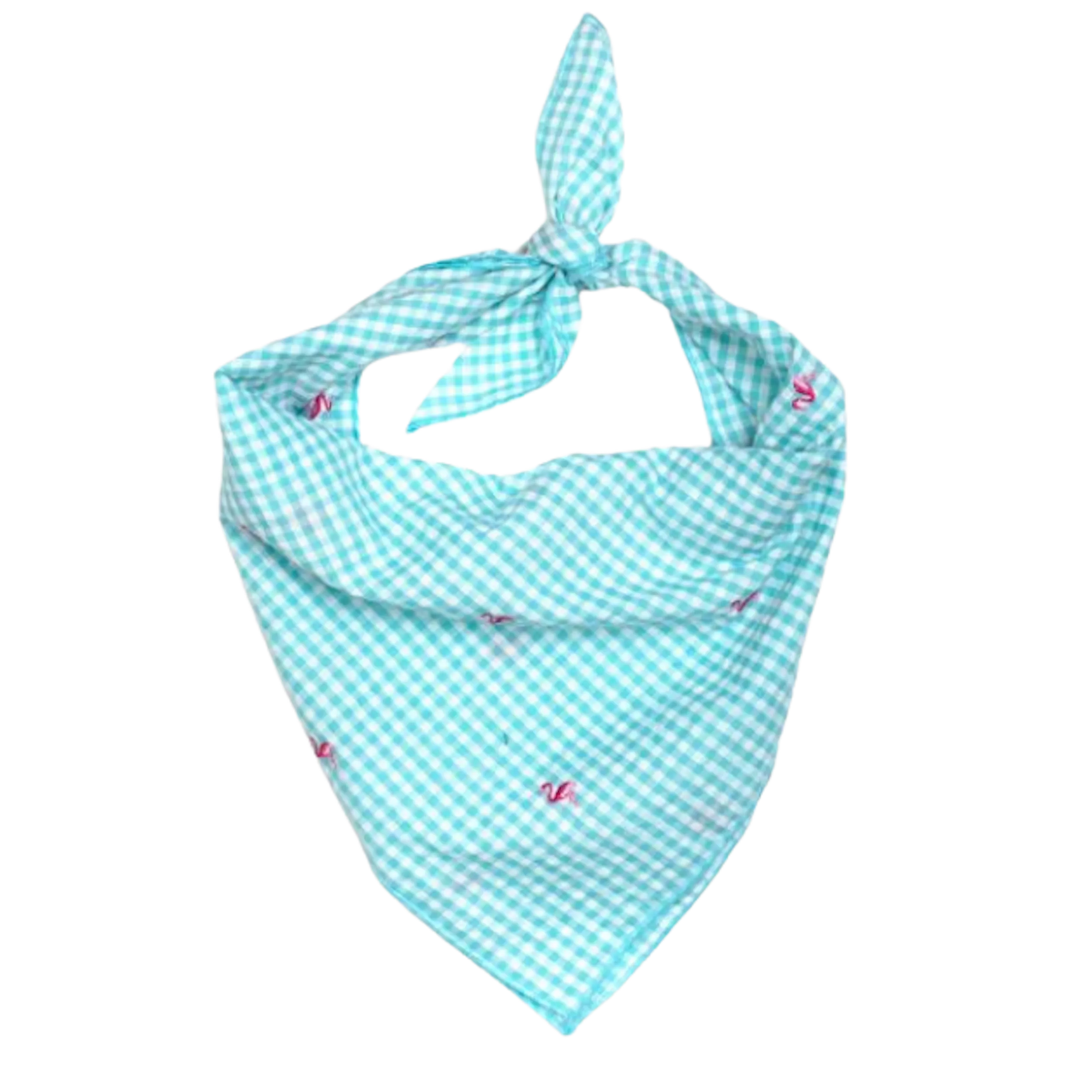 Bandana | Gingham Flamingos