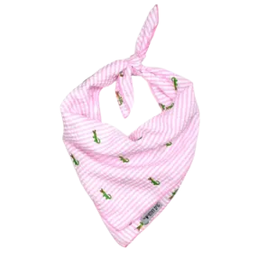 Bandana | Pink Stripe Alligators