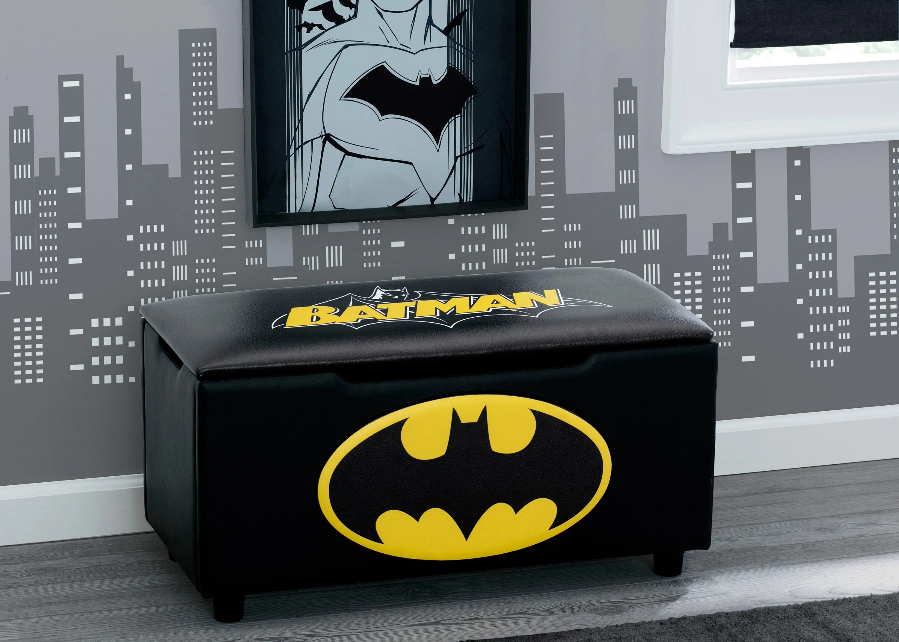 Batman Upholstered Storage Bench for Kids