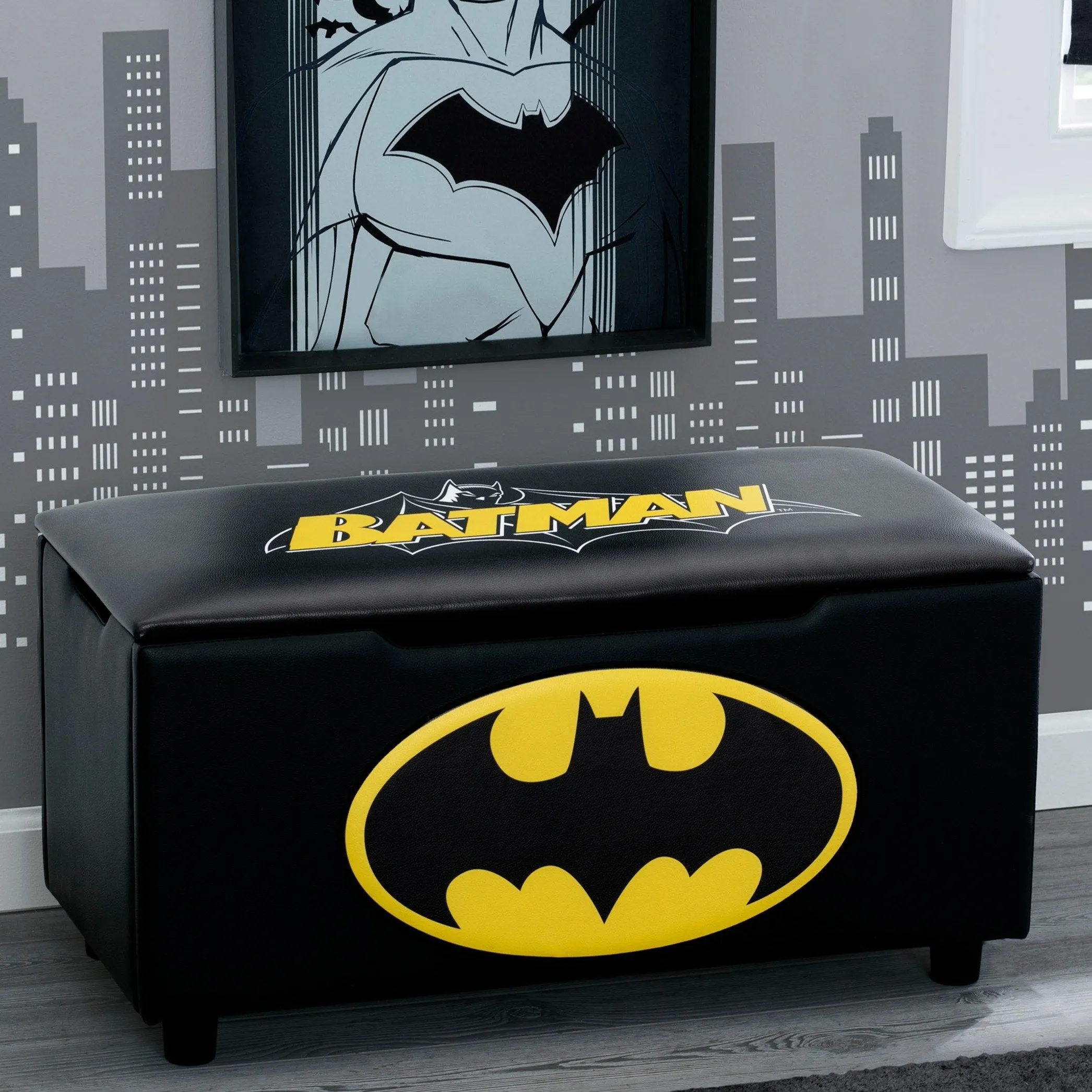 Batman Upholstered Storage Bench for Kids