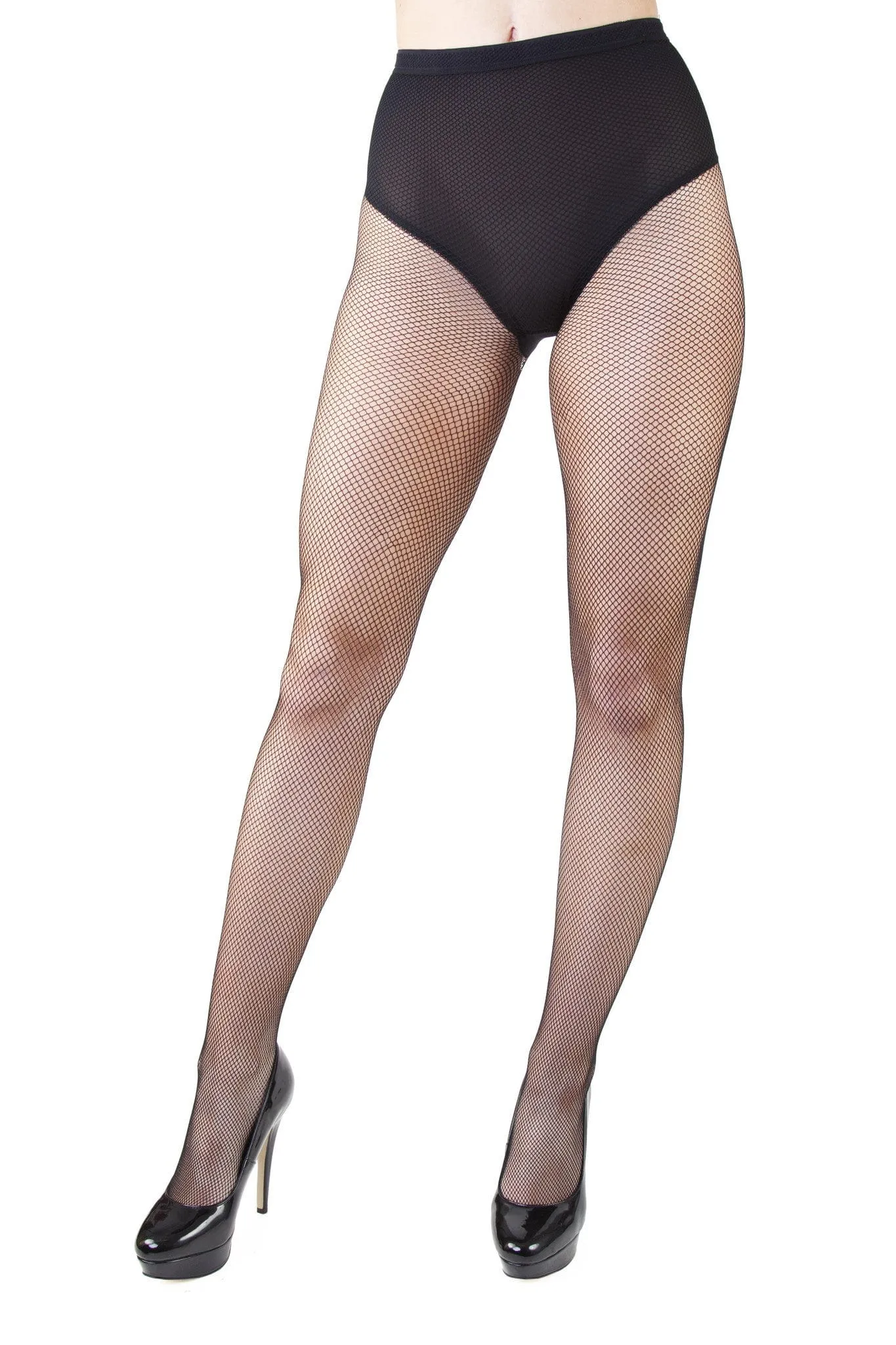 Bettie Page Fishnet Seamed Cabaret Tights