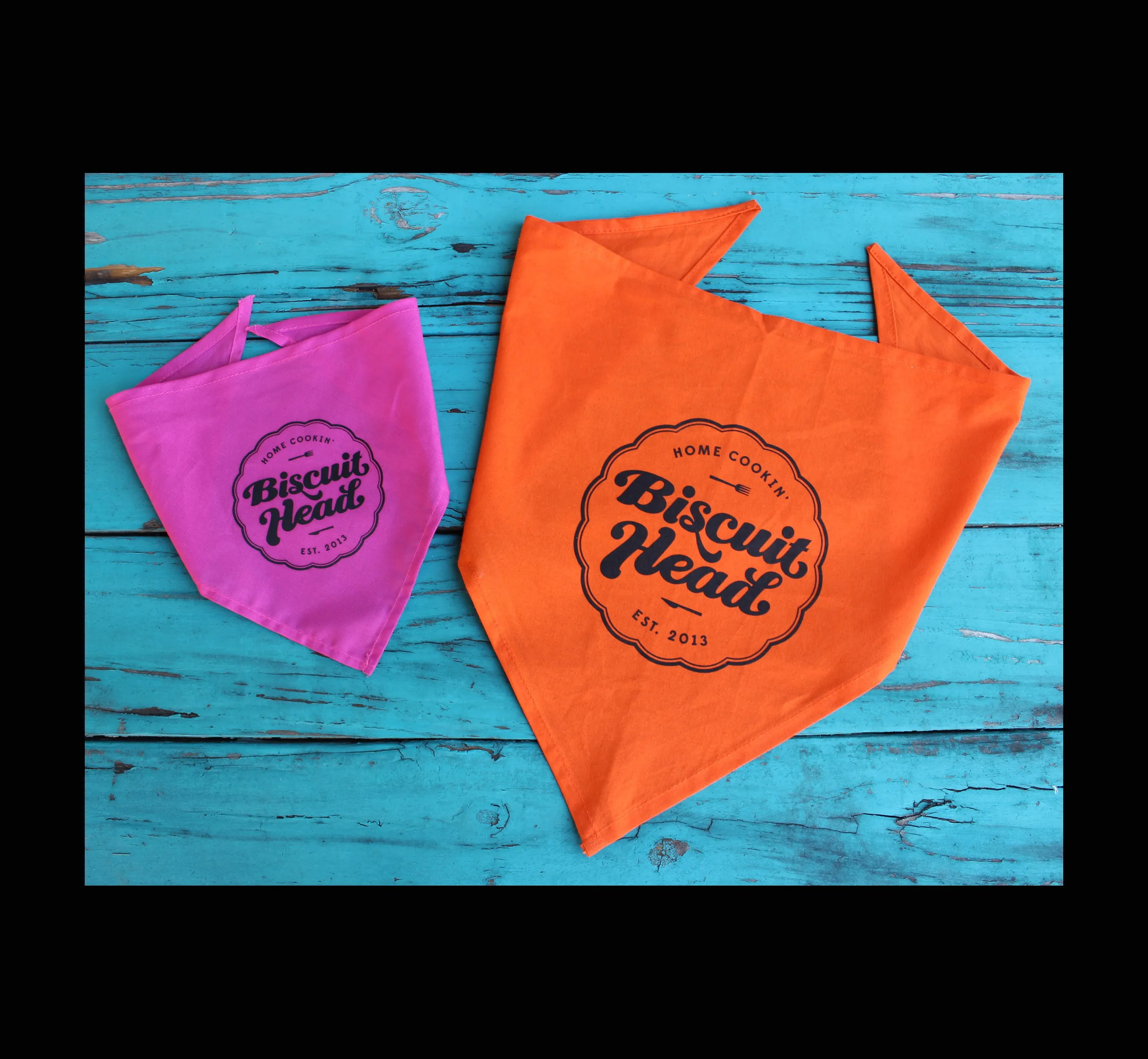 Biscuit Head Logo SM Hot Pink Bandana