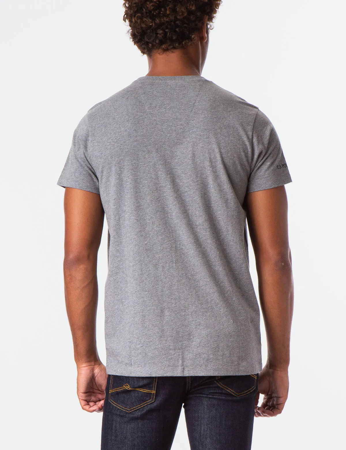 BLACK MALLET VERTICAL STRIPE CREW NECK T-SHIRT