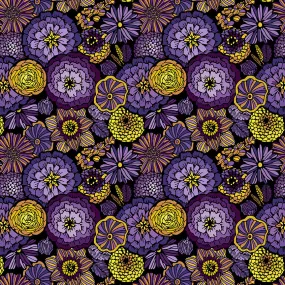 Blooming Elegance - Purple/Yellow