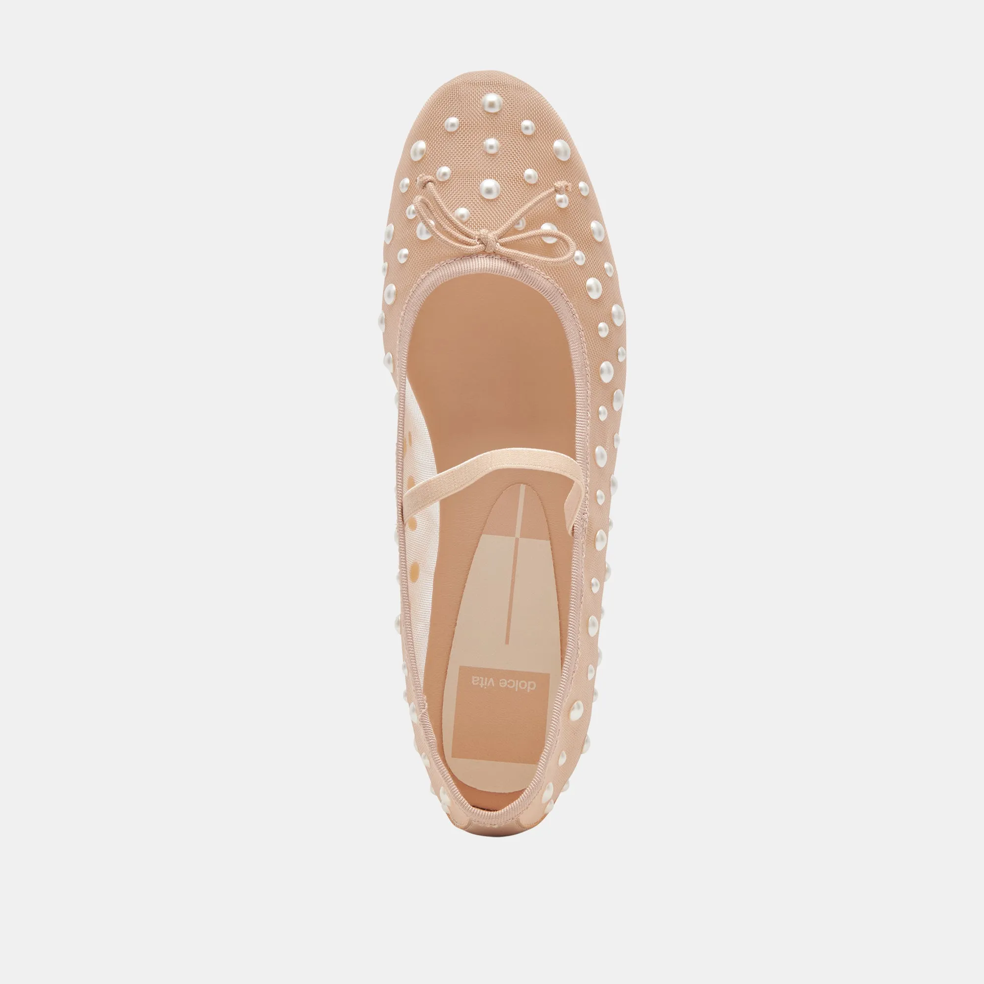 CADEL PEARL BALLET FLATS BLUSH MESH