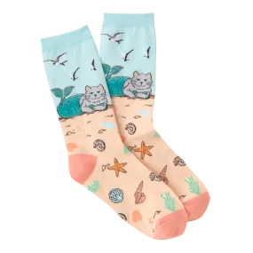 Cat Mermaid Women's Crew Socks