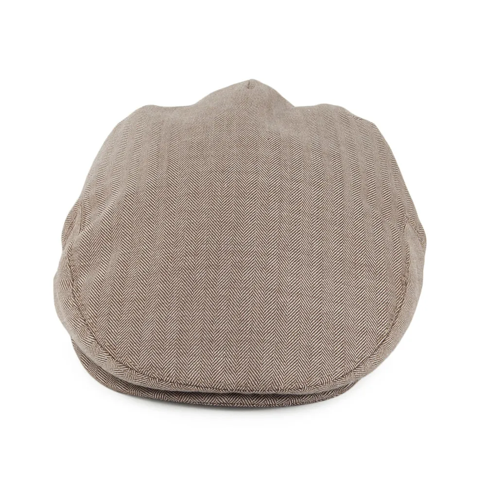 Chicago Herringbone Flat Cap - Bronze