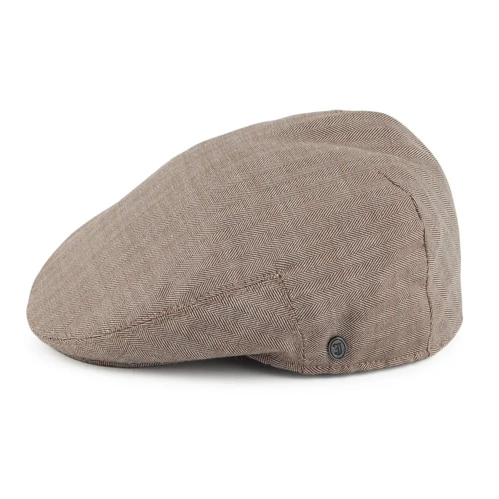 Chicago Herringbone Flat Cap - Bronze