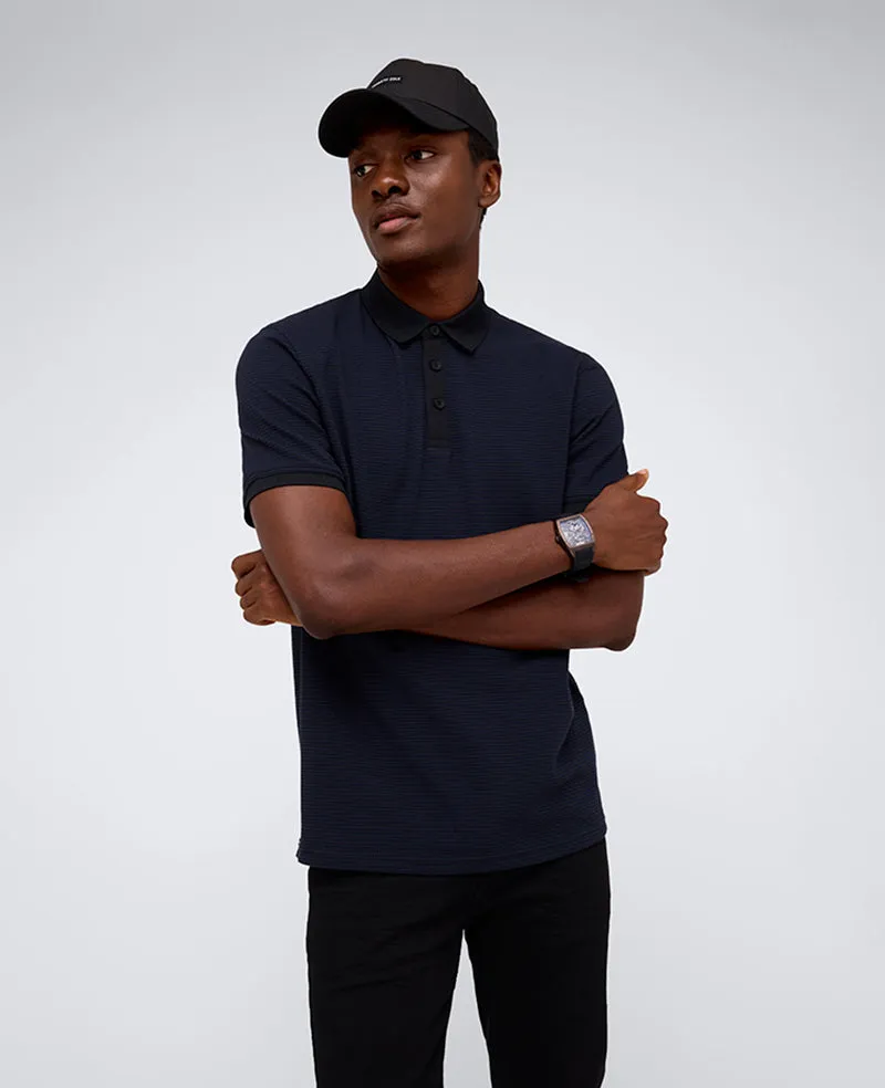 Contrast Placket Button Polo