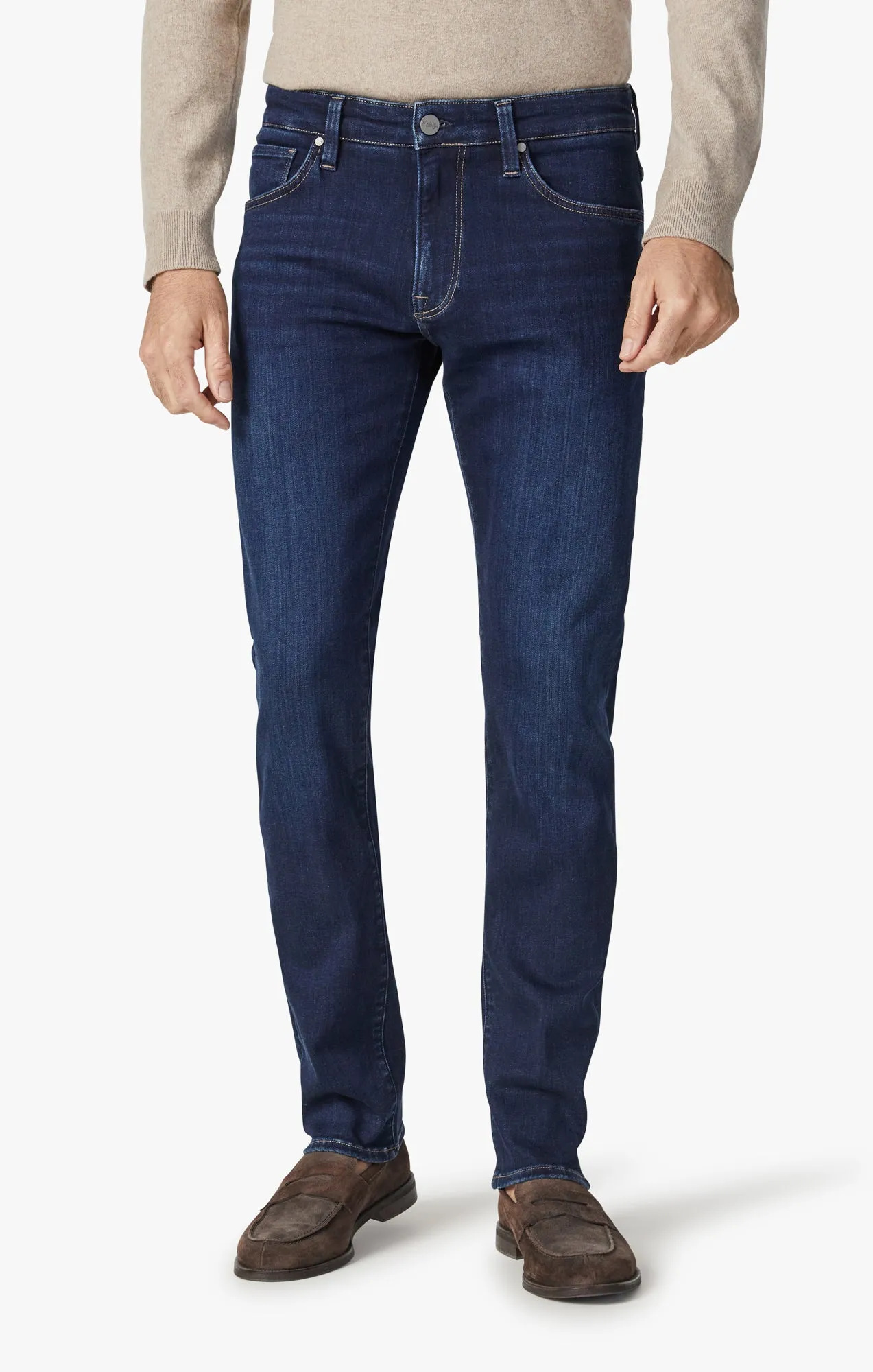 Courage Straight Leg Jeans In Dark Brushed Organic