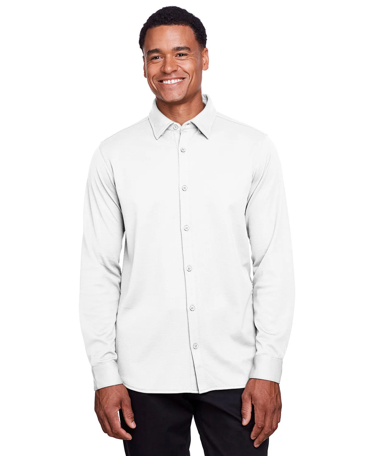 Crownlux Performance Mens Plaited Button-Down