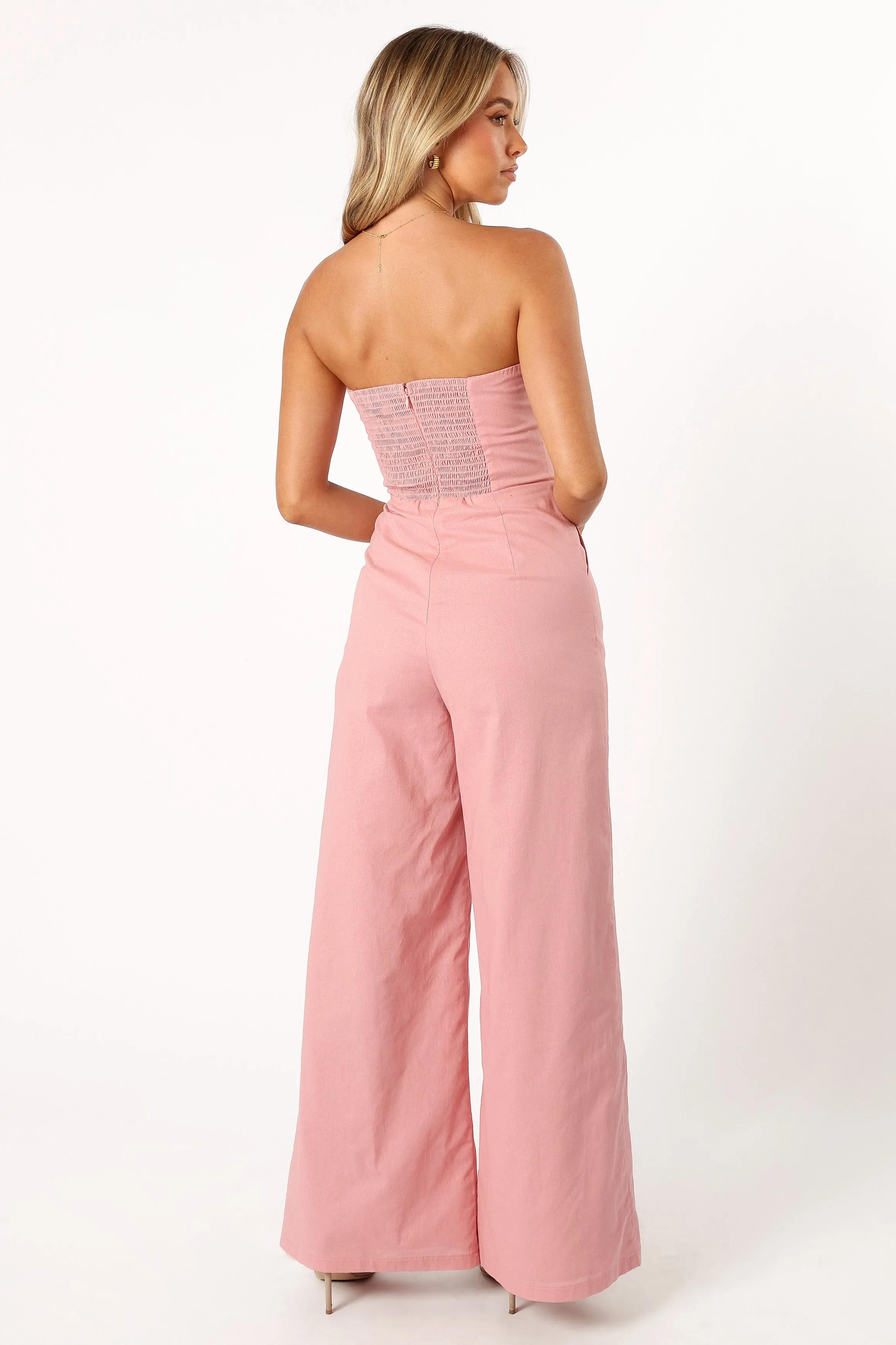 Daisy Strapless Jumpsuit - Dusty Rose