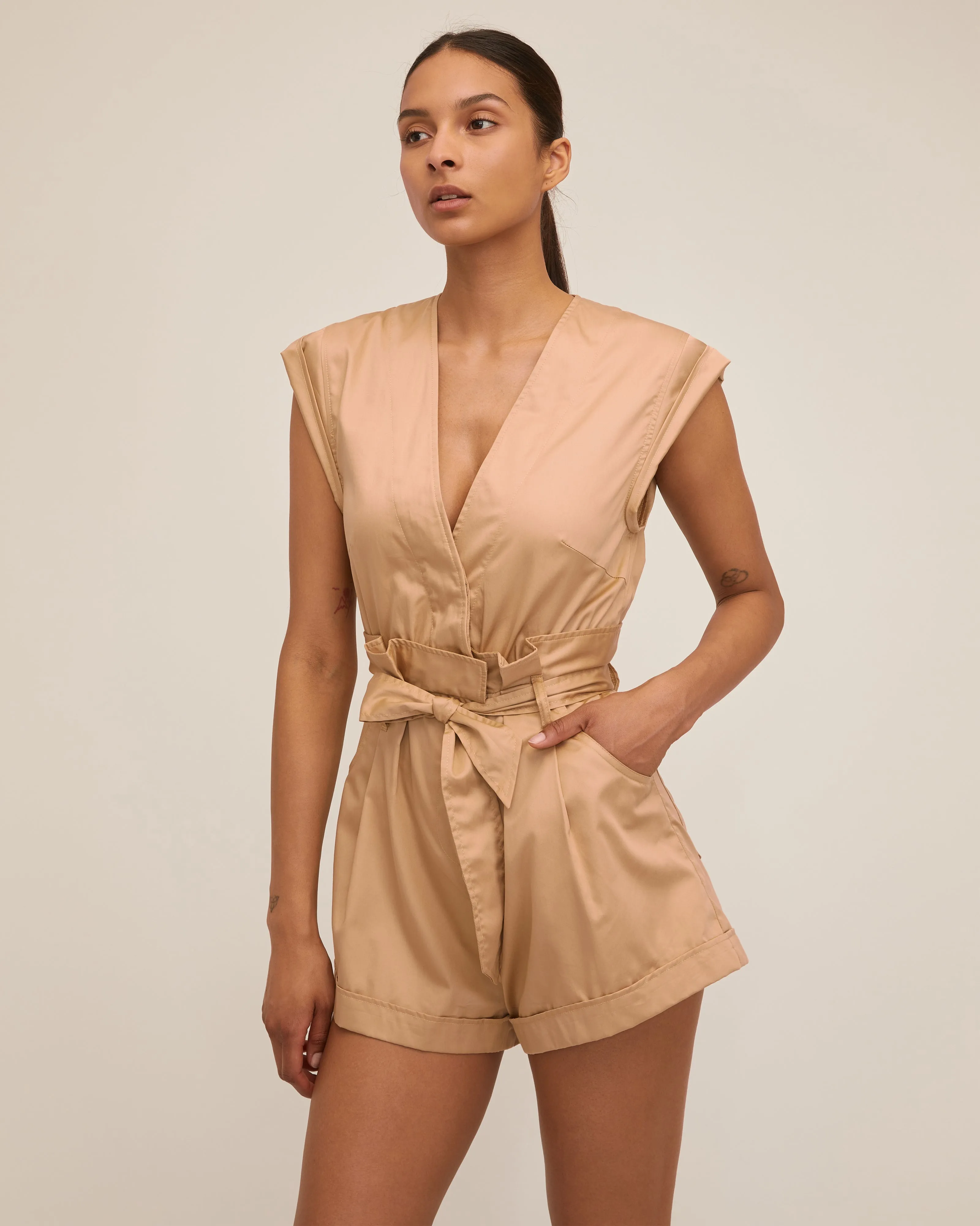 Dixon Paper Bag Sateen Romper