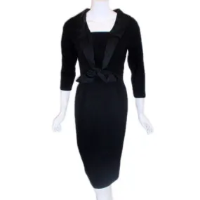 DON LOPER 1950s Black Cocktail Dress, Winona Ryder Size 2-4