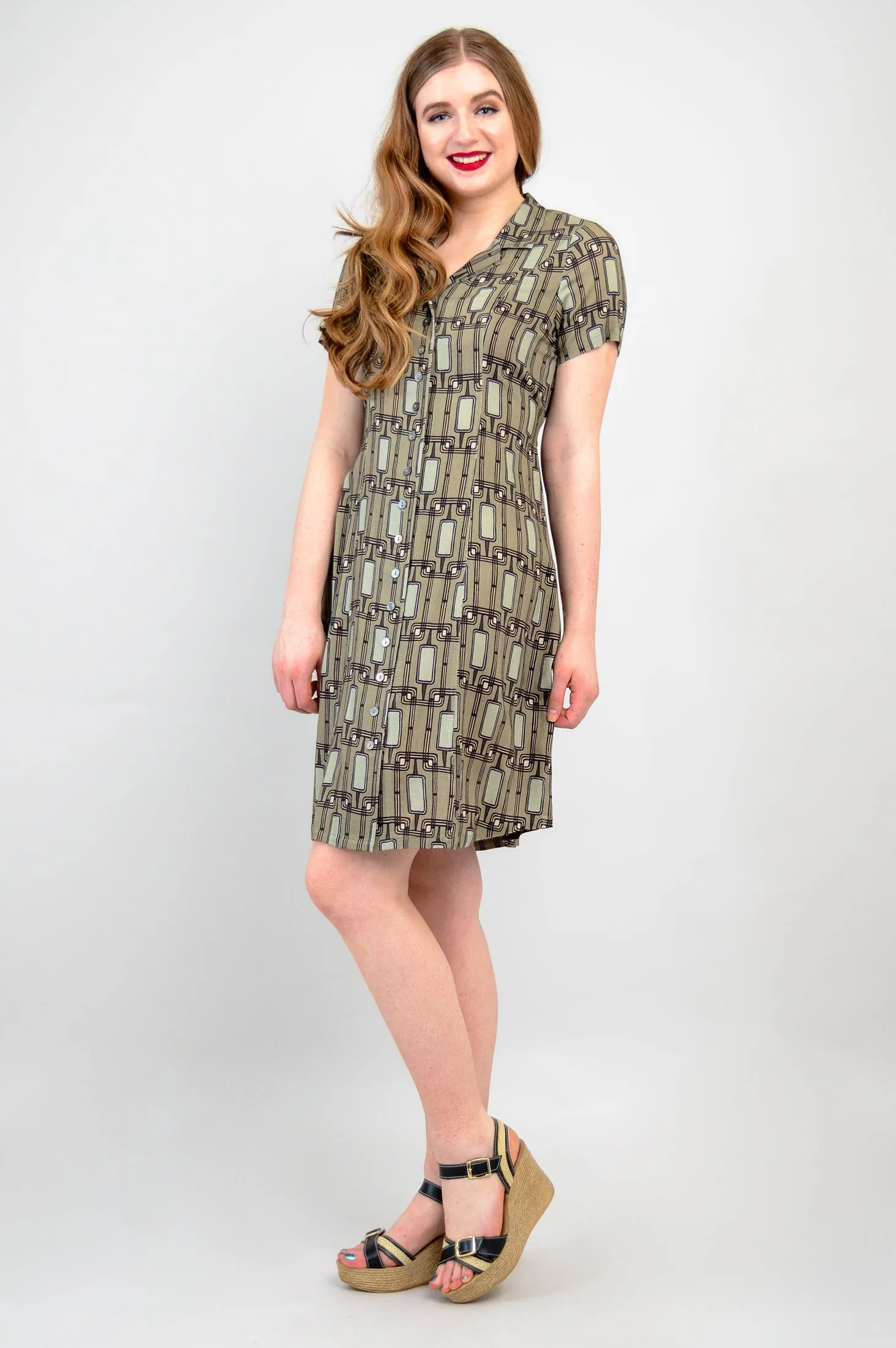 Erica Dress, Voyage, Linen Bamboo- Final Sale