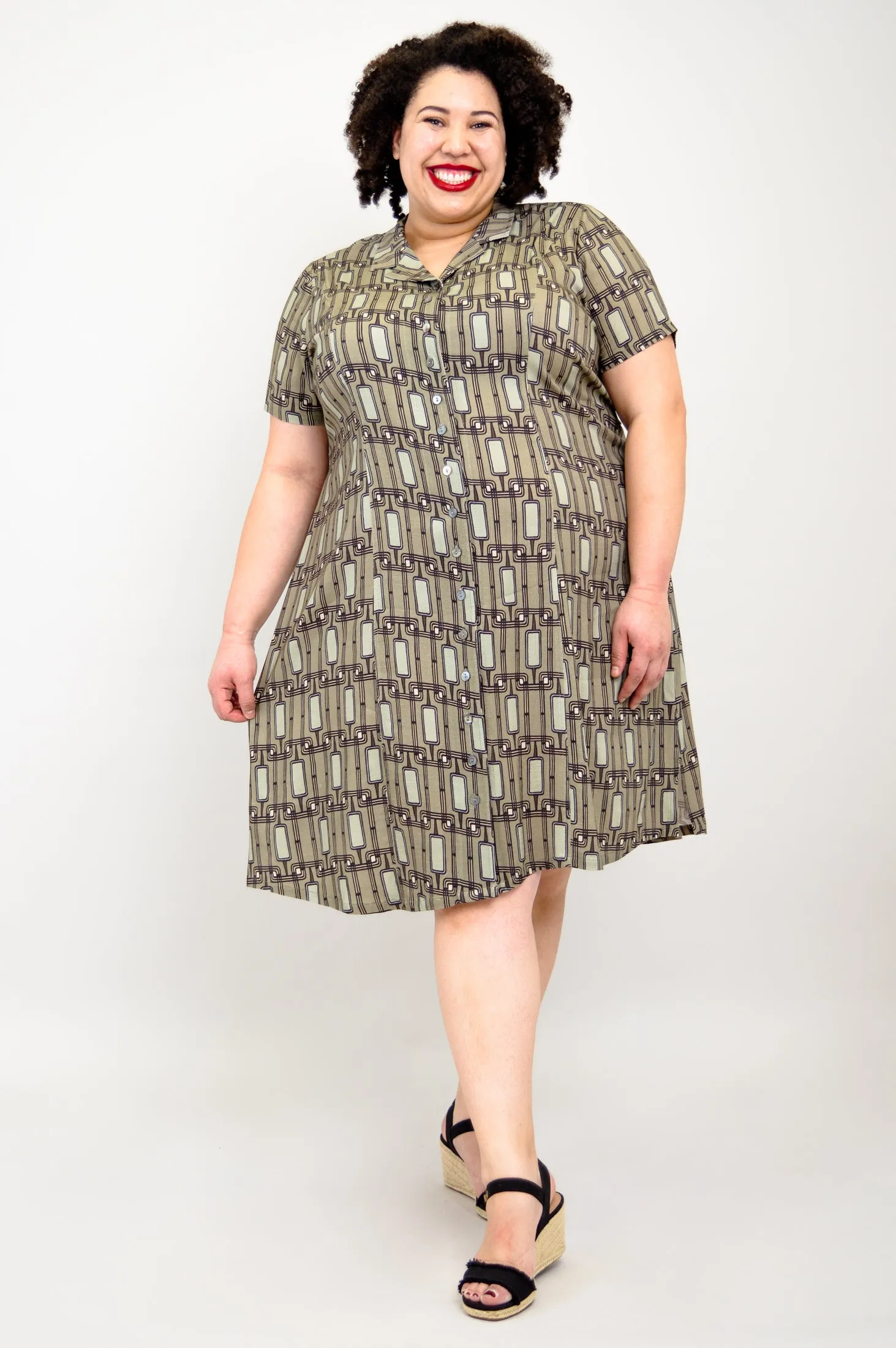 Erica Dress, Voyage, Linen Bamboo- Final Sale