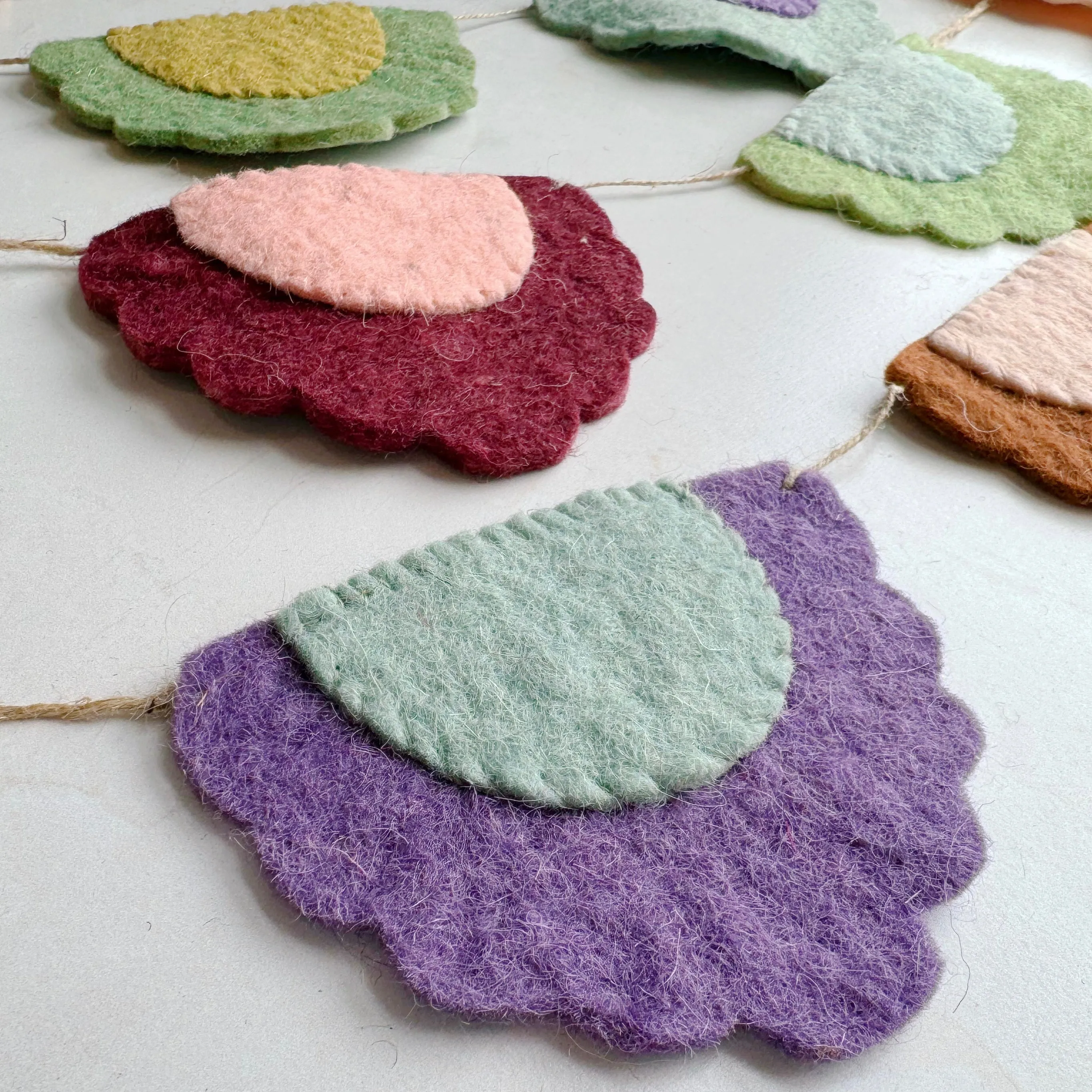 Felt Scalloped Bunting Garland