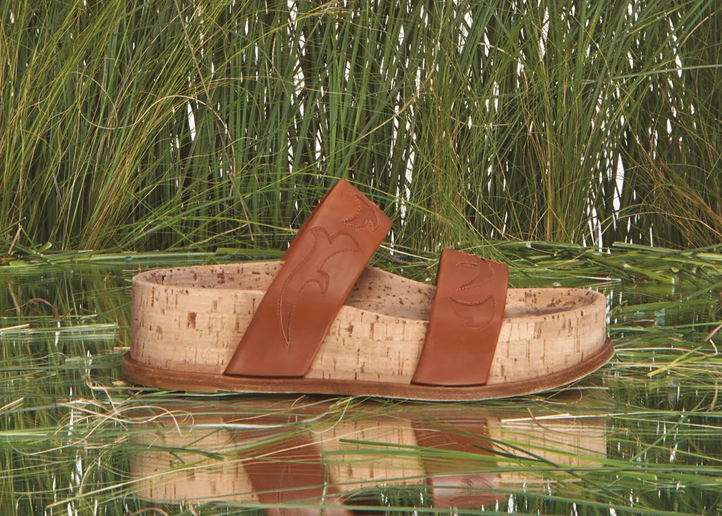 Flame Striker Sandal in Cognac Leather