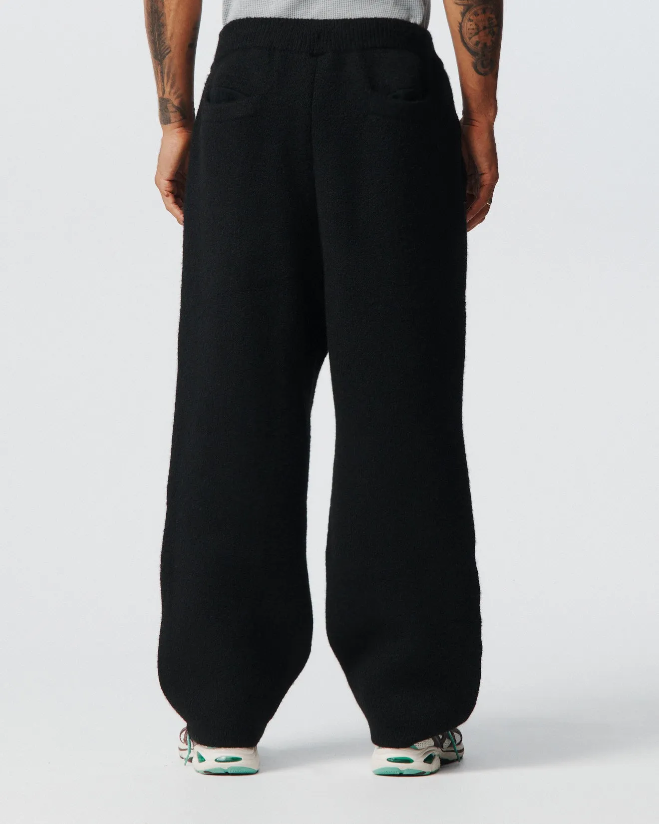 Fluffy Knit Pant - Black